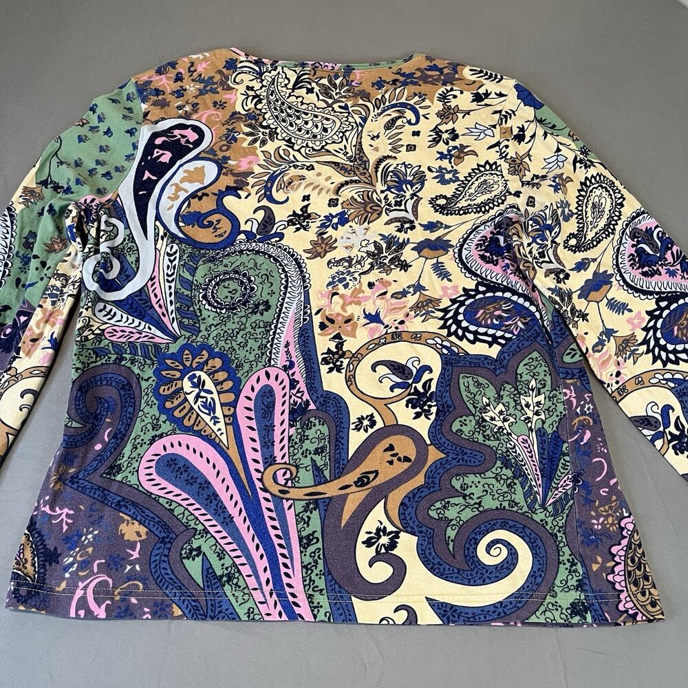Orvis Women's Paisley Floral Medium 100% Cotton Shirt Long Sleeve Top - Picture 2 of 6